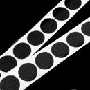 Self Adhesive Black 500pcs 20mm Dots Coins Hook and Loop Sticky Stick-On