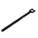 Black 10Pcs Reusable Nylon Hook Loop Wrap Cable Ties Tidy Straps Organiser