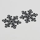 Beautiful Pearlescent Paper Cut Snow Shaped Glass Place Cards Christmas Wedding Anniversary Celebration Festival Restaurant Supplies PACK OF 50PCS Black