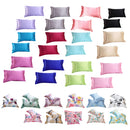 2x Silky Soft Satin Standard Pillow Cushion Cover Pillowcase Bed Decor-Plum