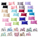 2x Silky Soft Satin Standard Pillow Cushion Cover Pillowcase Bed Decor-Plum