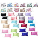 2x Silky Soft Satin Standard Pillow Cushion Cover Pillowcase Bed Decor-Plum