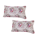 1 Pair Silk Soft Satin Standard Pillow Cushion Covers Floral Pillowcases Bed Decor