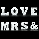 Wooden 6'' LED Vintage Letter Lights Circus Style Alphabet Light Up Signs R