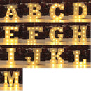 Wood LED 6'' Vintage Letter Lights Circus Style Alphabet Light Up Plaques G