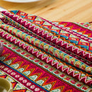 30*180cm Bohemian Table Runner Tassel Cotton Tablecloth Cover Home Cafe Bar Dining Table Tea Table Decor Mat -Red