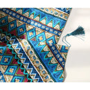 30*200cm Bohemian Table Runner Tassel Cotton Tablecloth Cover Home Cafe Bar Dining Table Tea Table Decor Mat -Blue