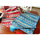 30*200cm Bohemian Table Runner Tassel Cotton Tablecloth Cover Home Cafe Bar Dining Table Tea Table Decor Mat -Blue