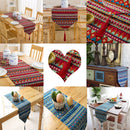 30*200cm Bohemian Table Runner Tassel Cotton Tablecloth Cover Home Cafe Bar Dining Table Tea Table Decor Mat -Blue