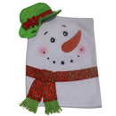 2Pcs Lovers Snowman Chair Back Cover for Christmas Kitchen Dinner Decoration