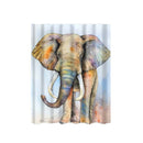 Bathroom Shower Sheer Waterproof Polyester Curtain Panel w/12 Hook Elephant