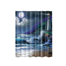 Waterproof Polyester Bathroom Shower Sheer Curtain Panel w/Hook Lighthouse