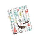 Bathroom Shower Sheer Waterproof Polyester Curtain Panel w/12 Hooks Seafaring