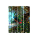Waterproof Polyester Bathroom Shower Sheer Curtain Panel w/Hook Peacock