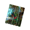 Waterproof Polyester Bathroom Shower Sheer Curtain Panel w/Hook Peacock