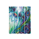 Waterproof Polyester Bathroom Shower Sheer Curtain Panel w/Hook Peacock