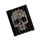 Waterproof Polyester Bathroom Shower Sheer Curtain Panel w/Hook Skull Head
