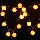 20 LED String Fairy Lights Battery Operated Thread Ball Festive Party Decor