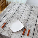130*180cm Vintage Wood Grain Cotton Linen Tablecloth Home Party Wedding Banquet Dining Table Cover