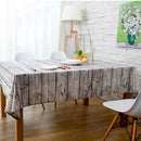 130*180cm Vintage Wood Grain Cotton Linen Tablecloth Home Party Wedding Banquet Dining Table Cover