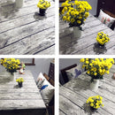 130*180cm Vintage Wood Grain Cotton Linen Tablecloth Home Party Wedding Banquet Dining Table Cover