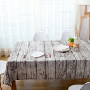 130*180cm Vintage Wood Grain Cotton Linen Tablecloth Home Party Wedding Banquet Dining Table Cover