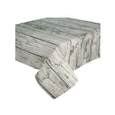145*220cm Retro Wood Grain Cotton Linen Tablecloth Home Party Dining Table Cover