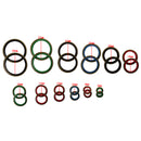 240pcs 6mm-30mm Rubber Metal Combination Ring Sealing Rings Gasket Grommets