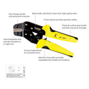 Practical HCS Ratchet Terminal Wire Crimper Crimping Pliers Tool 26-16AWG