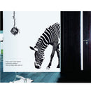 Mirror Removable Zebra with vine Decal Art Mural Wall Sticker Decor Black