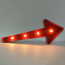 3V 40W Power LED Light Wedding Party Cafe Birthday Night Party Decoration Lights 12 INCH Silver Arrow Shape