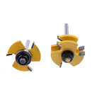 2Pcs Matched Tongue Groove Router Bit Set 1/4inch Shank Woodworking Tools