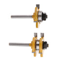 2Pcs Matched Tongue Groove Router Bit Set 1/4inch Shank Woodworking Tools