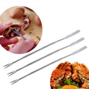 8Pcs Walnut Nutcracker Seafood Lobster Crab Sheller Nut Opener Fork Pick Set
