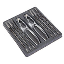 8Pcs Walnut Nutcracker Seafood Lobster Crab Sheller Nut Opener Fork Pick Set