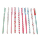 0.38mm Ballpoint Gel Pens Fine Point 10-Pack Assorted Color Novelty Art Gift