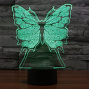 Creative Butterfly 3D LED Night Light 7 Colors Touch Switch Desk Lamp Decor