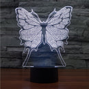 Creative Butterfly 3D LED Night Light 7 Colors Touch Switch Desk Lamp Decor