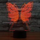 Creative Butterfly 3D LED Night Light 7 Colors Touch Switch Desk Lamp Decor