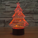 Christmas Tree 3D LED Night Light 7 Colors Touch Switch Desk Lamp Home Decor
