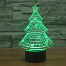 Christmas Tree 3D LED Night Light 7 Colors Touch Switch Desk Lamp Home Decor
