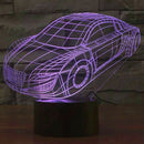 Creative Race Car 3D LED Night Light 7 Colors Touch Switch Desk Lamp Decor