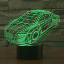 Creative Race Car 3D LED Night Light 7 Colors Touch Switch Desk Lamp Decor