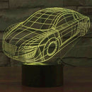 Creative Race Car 3D LED Night Light 7 Colors Touch Switch Desk Lamp Decor