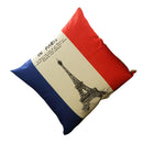 Fashionable Eiffel Tower Print Pattern Charms Cotton Linen Waist Throw Pillow Case Cushion Cover Decor for Home Bedroom Car Decor
