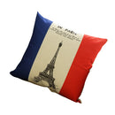 Fashionable Eiffel Tower Print Pattern Charms Cotton Linen Waist Throw Pillow Case Cushion Cover Decor for Home Bedroom Car Decor