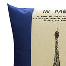Fashionable Eiffel Tower Print Pattern Charms Cotton Linen Waist Throw Pillow Case Cushion Cover Decor for Home Bedroom Car Decor