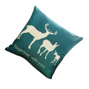 Fashionable Creative Deer Print Pattern Charms Cotton Linen Waist Throw Pillow Case Cushion Cover Decor for Home Bedroom Car Decor