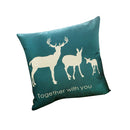 Fashionable Creative Deer Print Pattern Charms Cotton Linen Waist Throw Pillow Case Cushion Cover Decor for Home Bedroom Car Decor