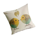 Fashionable Kissing Birds Print Pattern Charms Cotton Linen Waist Throw Pillow Case Cushion Cover Decor for Home Bedroom Car Decor